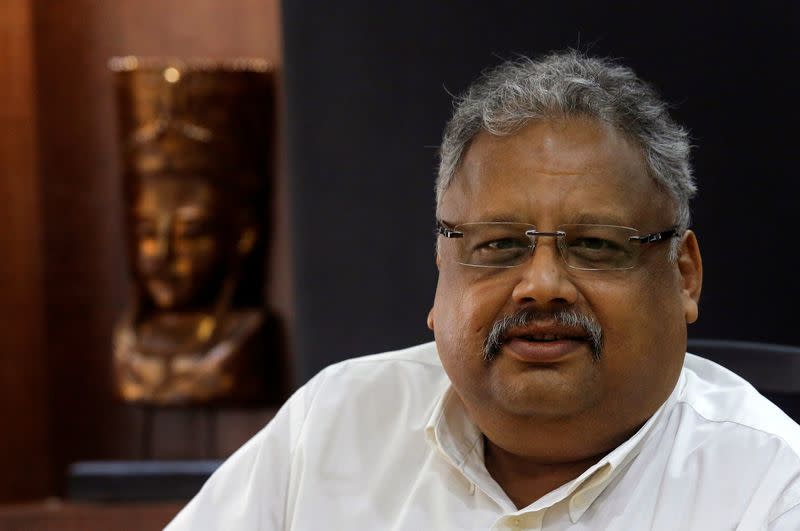 Rakesh Jhunjhunwala, Partner, Rare Enterprises, poses after an interview with Reuters in Mumbai