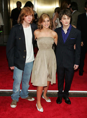 Rupert Grint , Emma Watson and Daniel Radcliffe at the New York premiere of Warner Brothers' Harry Potter and the Prisoner of Azkaban