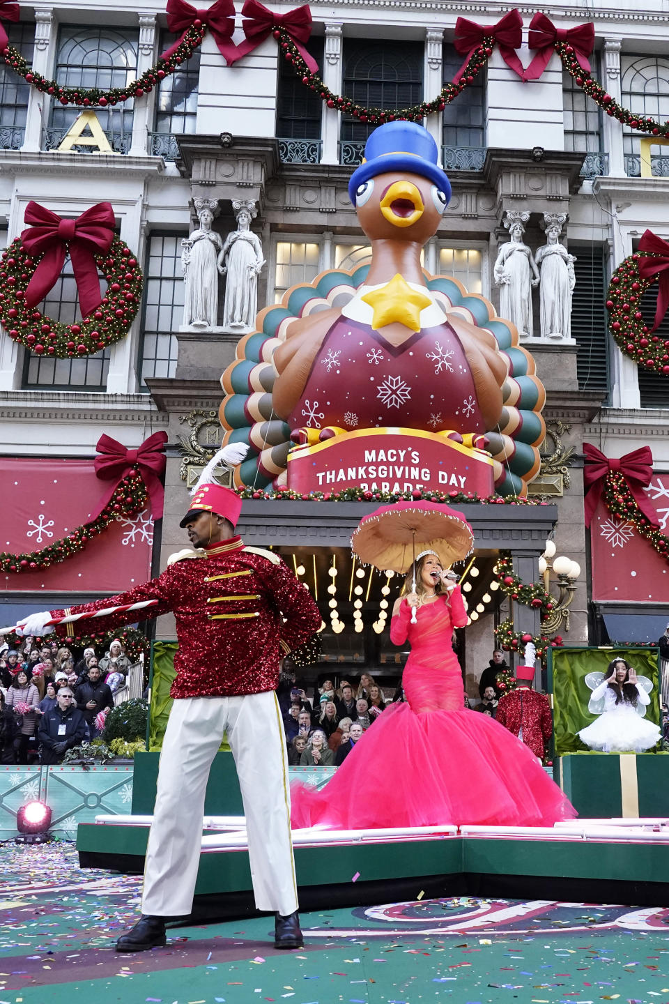 MACY'S THANKSGIVING DAY PARADE -- "2022 Macy's Thanksgiving Day Parade" -- Pictured: Mariah Carey -- (Photo by: Cara Howe/NBC via Getty Images)