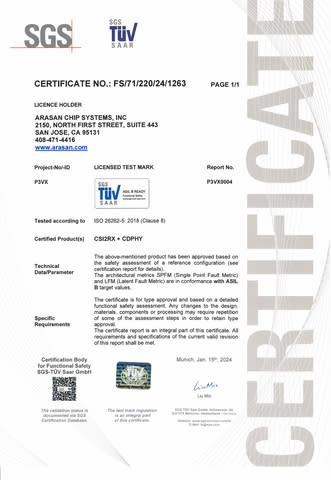 MIPI CSI-2 RX with C-PHY and D-PHY IP ISO26262 ASIL-B Certification (Graphic: Business Wire)