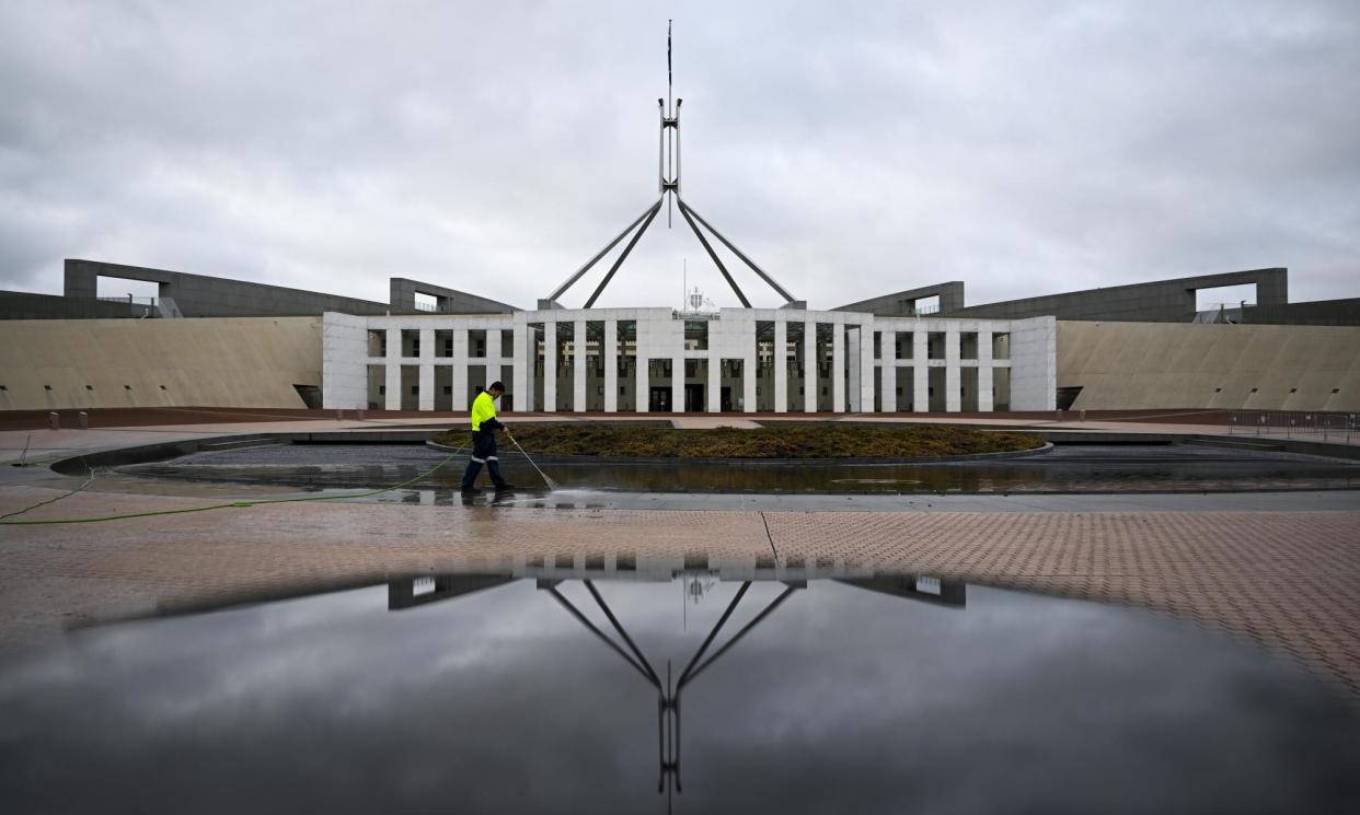 <span>The Muslim Vote website states the group is focused on ‘justice for Palestine’ and ‘the Australian Muslim community is uniting’.</span><span>Photograph: Lukas Coch/AAP</span>