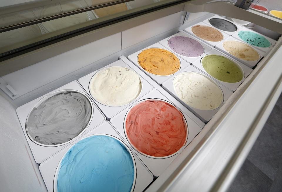 Various flavors of ice cream at CRMD's Short North shop.