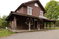 <p>He found buildings along the Eastern seaboard, including a general store, a clock and toy store, a church, and a school, and had them dismantled and brought to Johnsonville. </p>