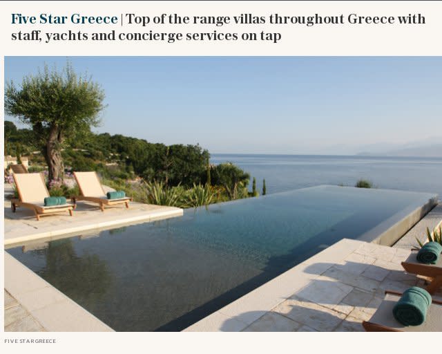 V2 | Five Star Greece | Top of the range villas throughout Greece with staff, yachts and concierge services on tap