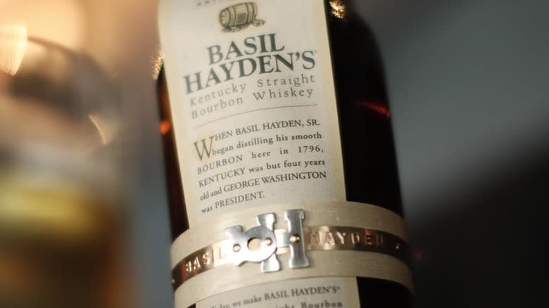 Bottle of Basil Hayden
