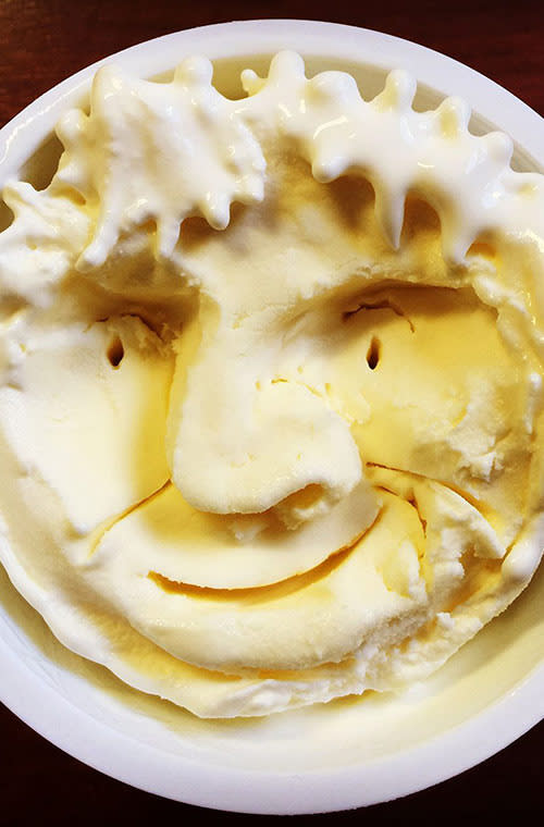 Life-Like Faces Made Out of Ice Cream