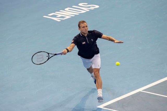 Dan Evans has made an unbeaten start to the season in Sydney