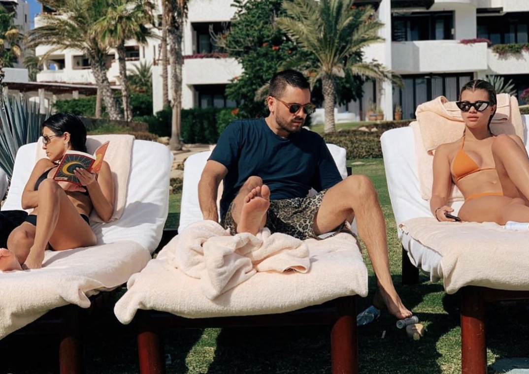 Scott Disick is joined on vacation by ex Kourtney Kardashian and current girlfriend, Sofia Richie. (Photo: Instagram)
