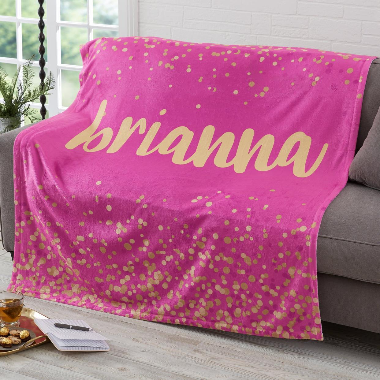 Sparkling Personalized Fleece Blanket