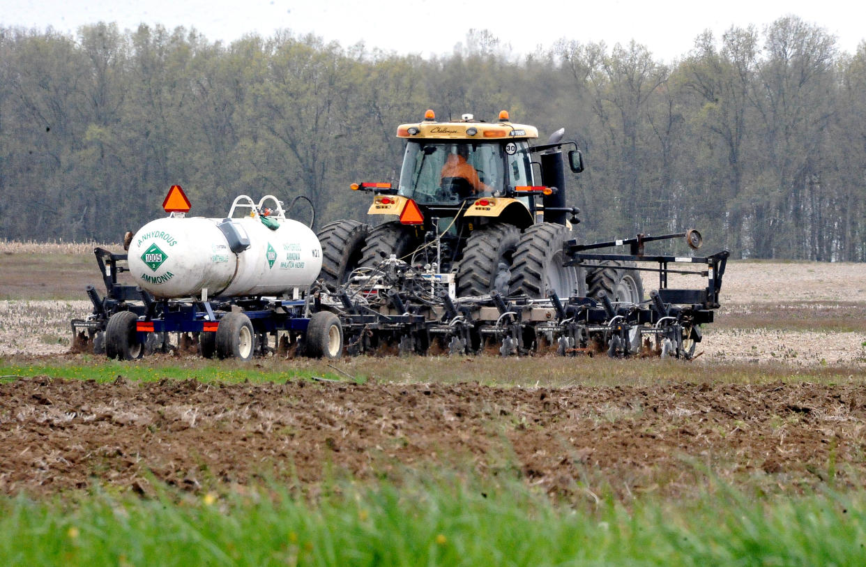 A farmer prepares a field for spring planting near Smithville. The American Farm Bureau Federation is predicting the largest ever annual drop in farmers' income this year after paying for operating expenses - more than 25% compared to 2023.