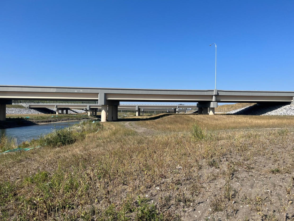 The southwest Calgary ring road wildlife underpass connects the Tsuut'ina Reserve and Weaselhead Flats. (Submitted by Lisa Dahlseide - image credit)