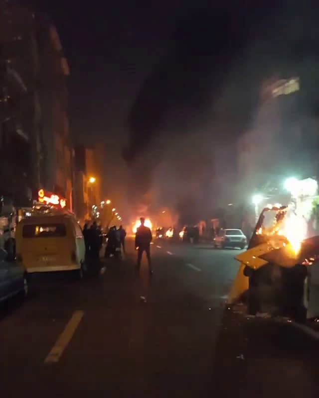 <p>People protest in Tehran, Iran, Dec. 30, 2017 in this still image from a video obtained by Reuters. (Video still: Reuters) </p>