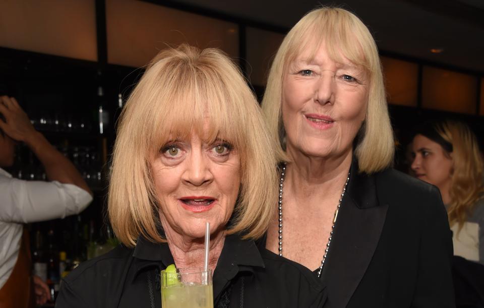 Amanda Barrie married partner Hilary Bonner in 2014. (Getty Images)