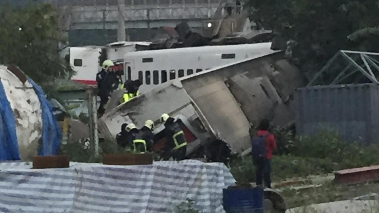 Das Unglück mit dem Puyuma Expresszug geschah in Suao im Kreis Yilan an der Küste südöstlich der Hauptstadt Taipeh. Foto: Li Jun/AP