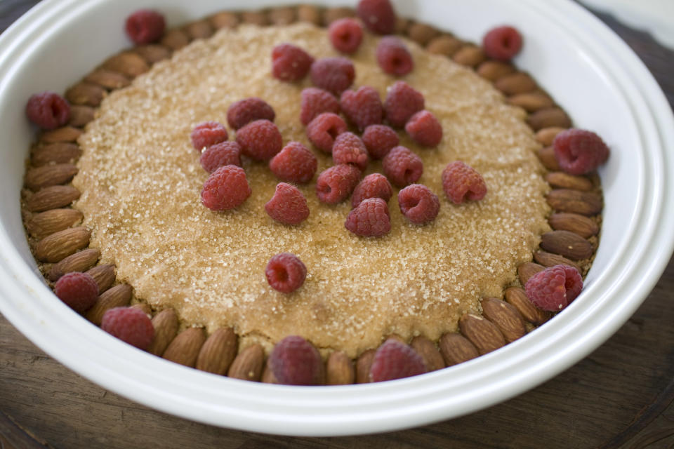 This Sept. 8, 2013 photo shows a citrus spice almond butter torte in Concord, N.H. (AP Photo/Matthew Mead)