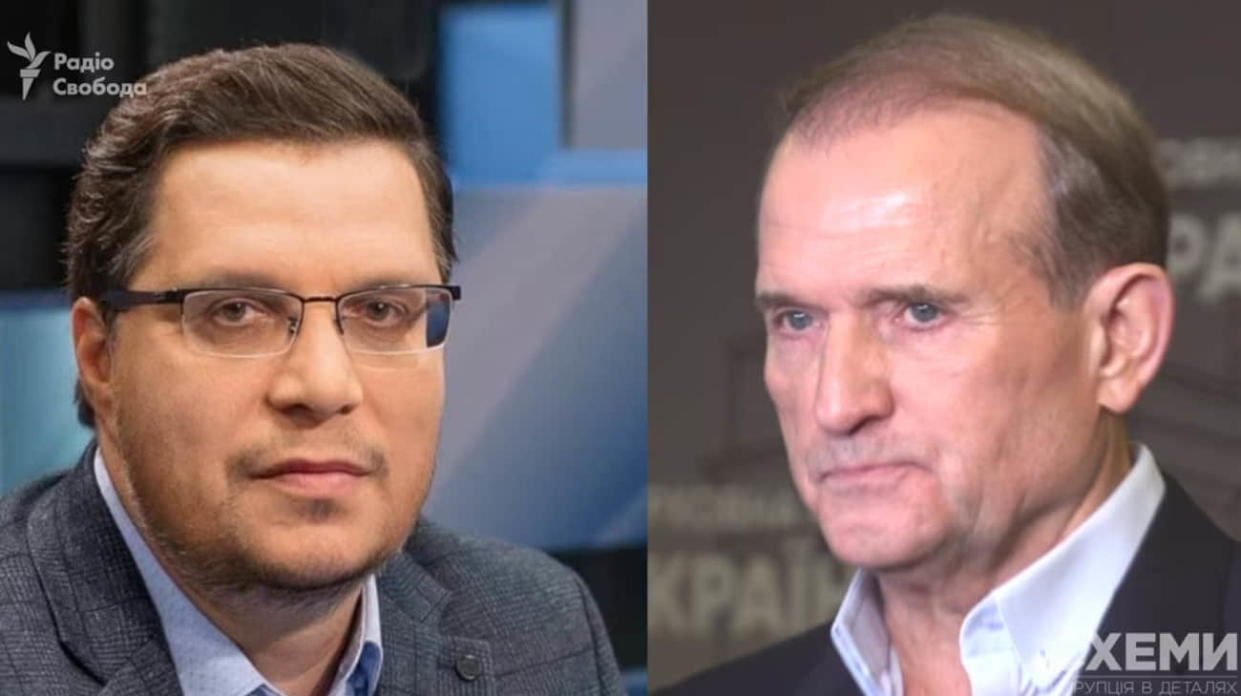 Denys Zharkykh (left) and Viktor Medvedchuk (right). Photo: Radio Liberty