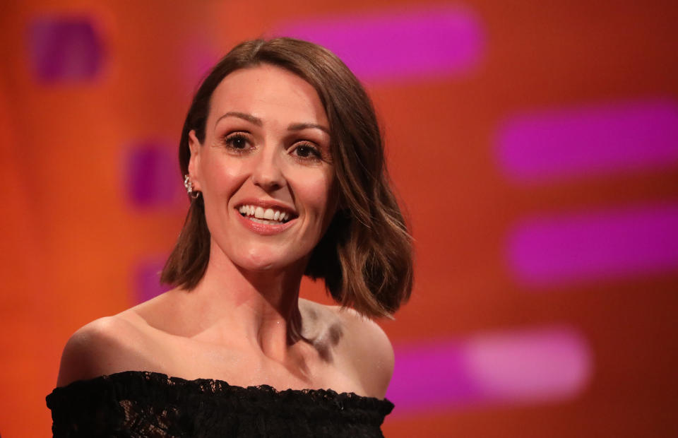 Suranne Jones during the filming for the Graham Norton Show at BBC Studioworks 6 Television Centre, Wood Lane, London, to be aired on BBC One on Friday evening.