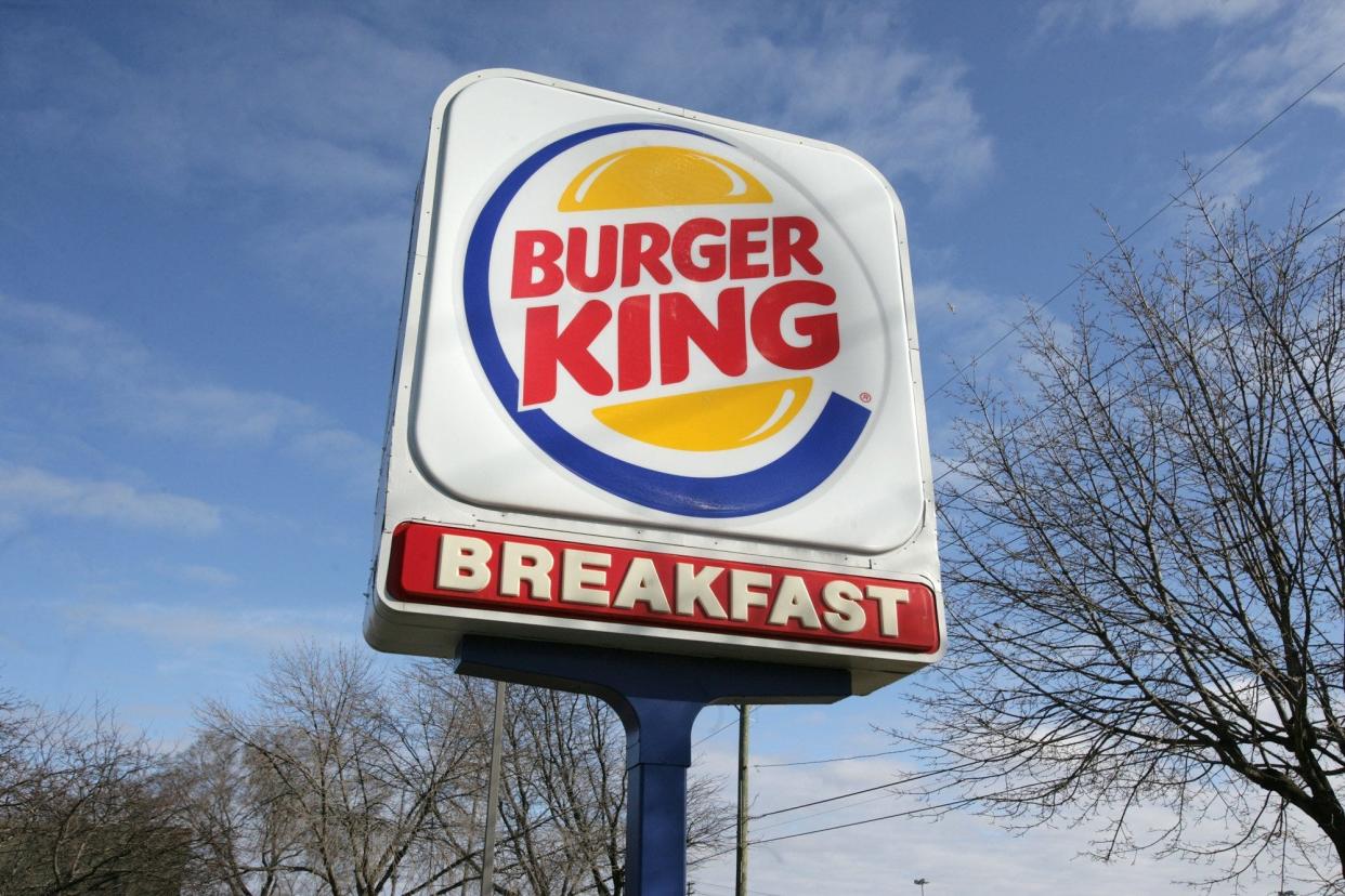 Burger King sign.