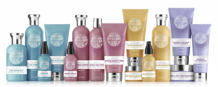 The Madam C.J. Walker Beauty Culture product line. (Photo: Courtesy of Madam C.J. Walker Beauty Culture)