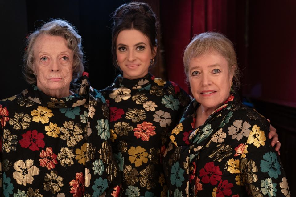Maggie Smith (far left), Agnes O'Casey and Kathy Bates play three generations of Irish friends who embark on a life-affirming trip in "The Miracle Club."