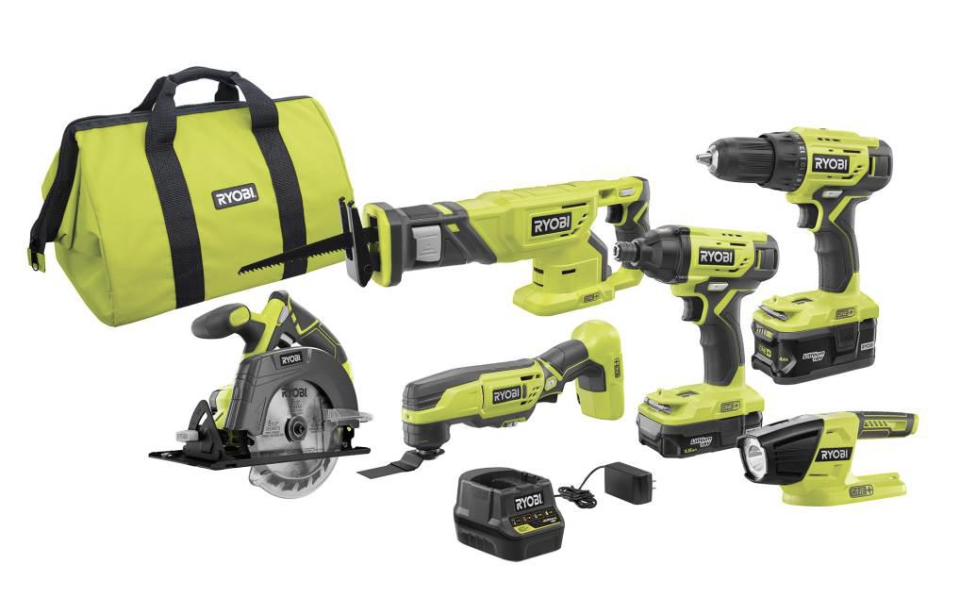 ryobi 6-tool power tool combo kit