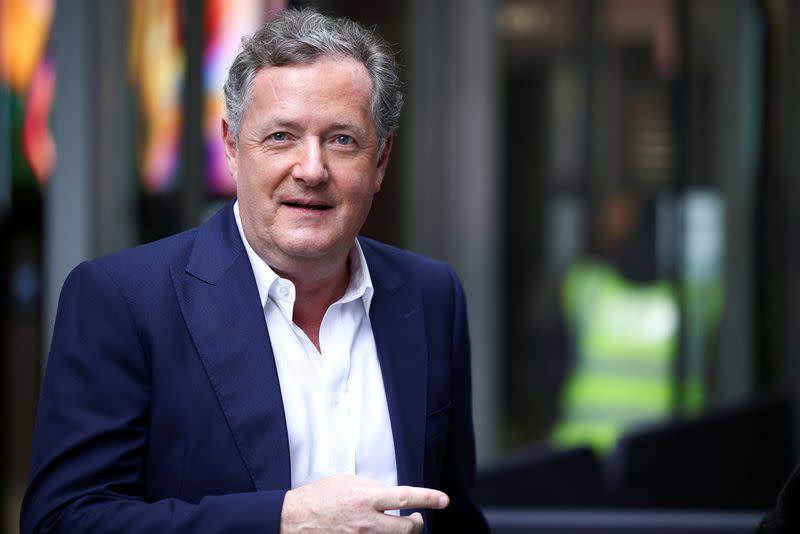 FILE PHOTO: Journalist and TV presenter Piers Morgan leaves the BBC Headquarters in London