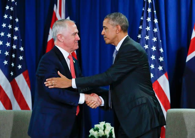 The deal struck between Australian Prime Minister Malcolm Turnbull and President Barack Obama was made 'behind closed doors'. Source: AP