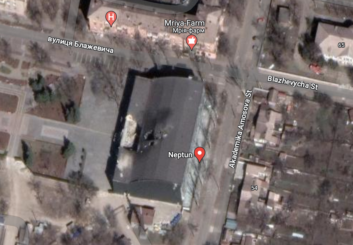 Neptun Swimming Pool, Mariupol, 2022 (Google Maps)