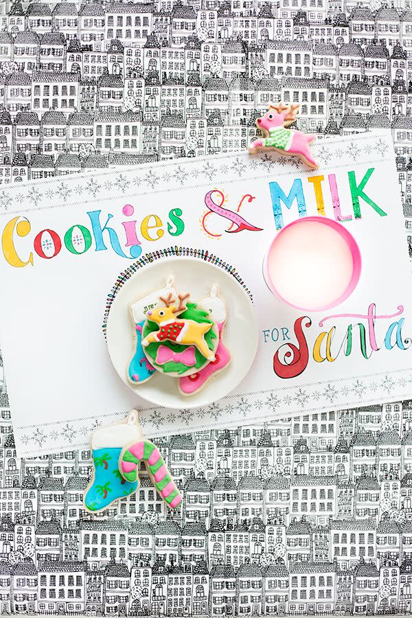 Printable 'Cookies & Milk for Santa' Placemat