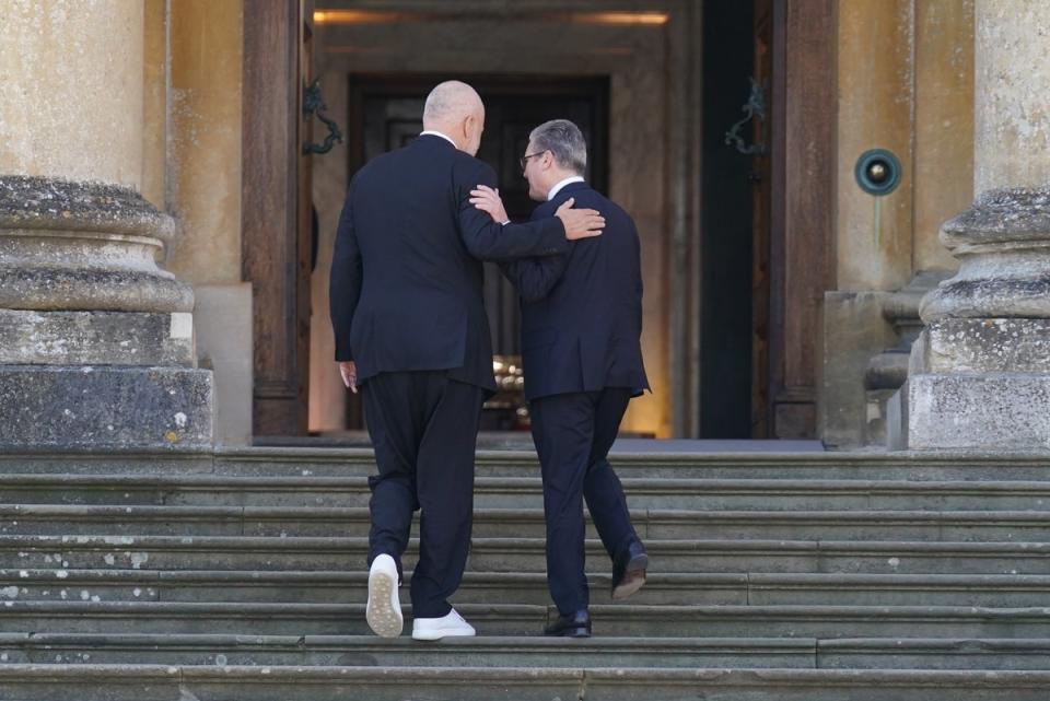 Albanian Prime Minister Edi Rama arrives for the European Political Community Summit at Blenheim Palace (Stefan Rousseau/PA Wire)