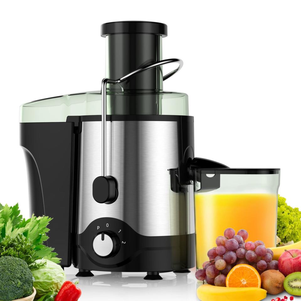 <p><a href="https://go.redirectingat.com?id=74968X1596630&url=https%3A%2F%2Fwww.walmart.com%2Fip%2FVAVSEA-Juicer-Machine-600W-Juice-Extractor-Anti-Drip-Press-Centrifugal-Big-Mouth-3-Feed-Chute-Whole-Fruit-Vegetable-BPA-Free-Easy-Clean%2F1607218407&sref=https%3A%2F%2F" rel="nofollow noopener" target="_blank" data-ylk="slk:Shop Now;elm:context_link;itc:0;sec:content-canvas" class="link ">Shop Now</a></p><p>Juicer Machine</p><p>walmart.com</p><p>$69.99</p>