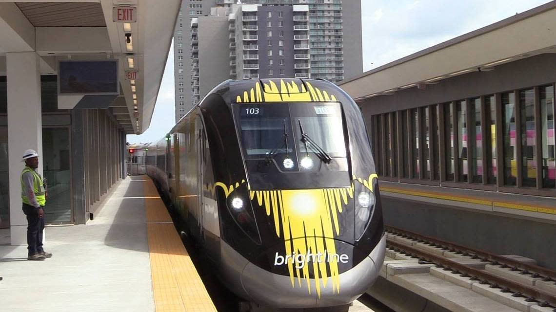 Brightline doesn’t offer a stop at the Miami or Fort Lauderdale airport, but offers shuttle connections. Miami Herald File