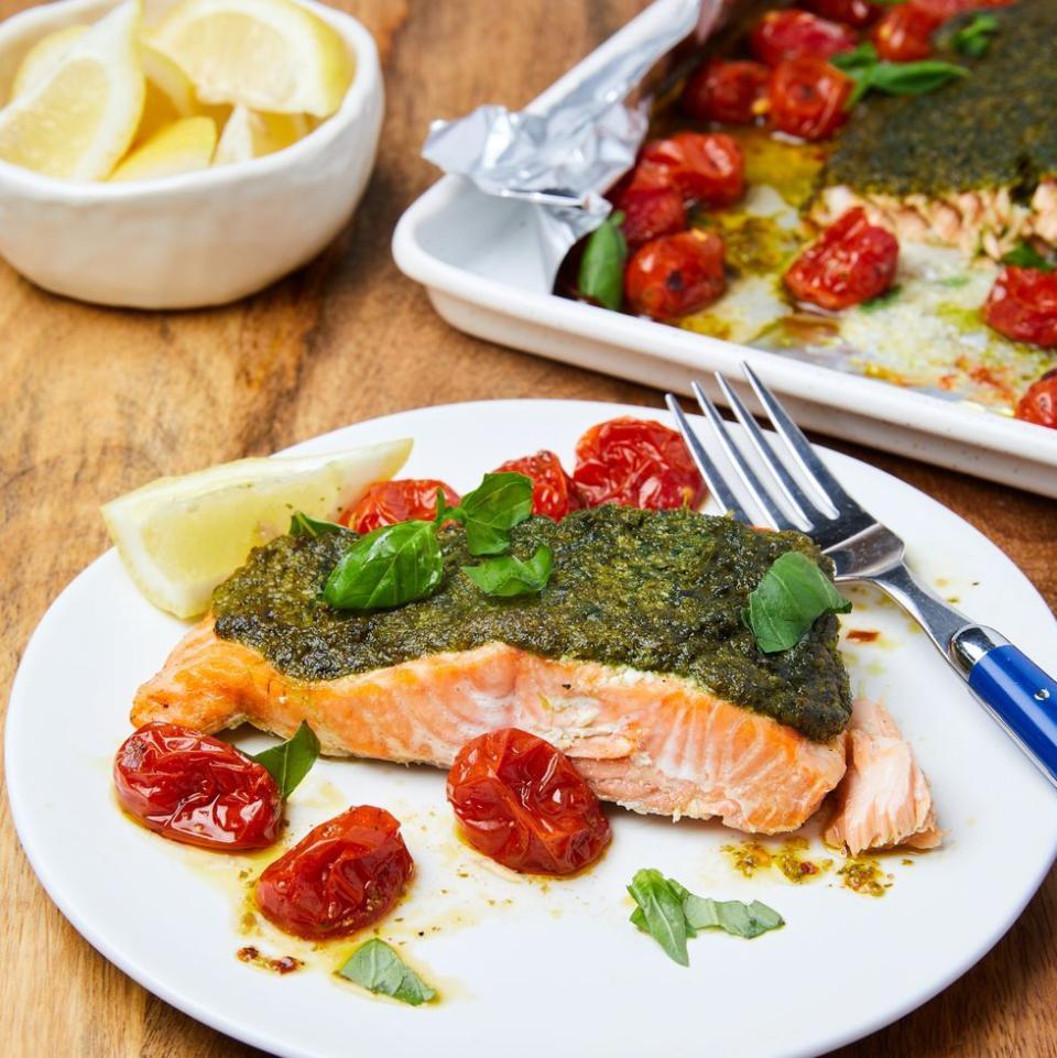 Slow-Roasted Pesto Salmon