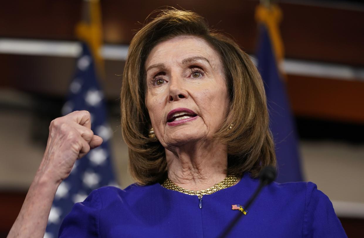 House Speaker Nancy Pelosi of Calif. on Capitol Hill in Washington, D.C. on Thursday, March 31, 2022. 