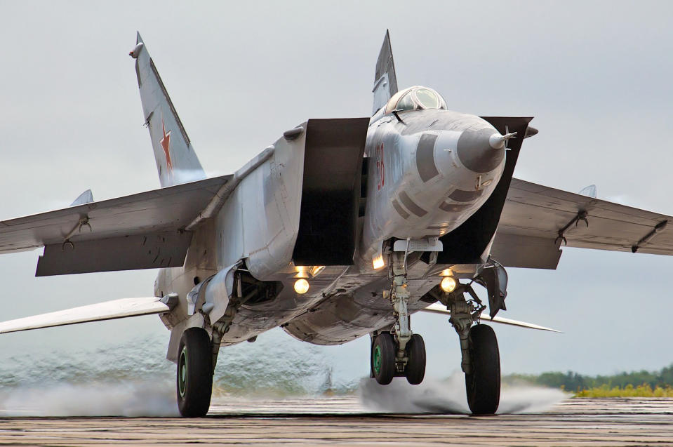 <p>The Mikoyan MiG-25 was a 1960s Soviet aircraft conceived with several roles in mind. It needed to be fast enough to catch the US A-5 and (later cancelled) XB-70 bombers, as well as perform the reconnaissance and recce-nuclear-bomber role. For these roles, it was intended to rely on high speed and high altitudes to succeed.</p><p>Whereas the US SR-71 Blackbird relied on exotic technology, fuel, engines and materials to reach high speeds, the Soviet Union used a largely stainless steel construction to withstand the huge aircraft skin temperatures and very large engines. This simple solution was far cheaper but meant it was slower and couldn’t achieve tri-sonic speed for very long.</p>