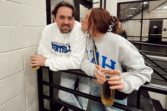 <p>Hannah Charles</p> Hannah Charles with her husband.