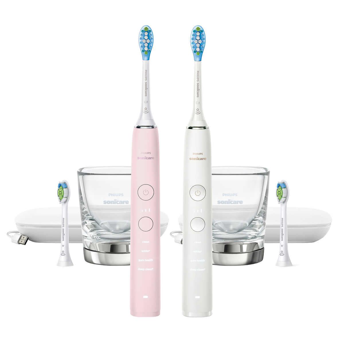 Philips Sonicare DiamondClean Rechargeable Toothbrush, 2-pack