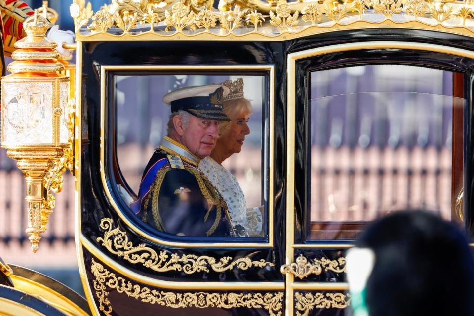 King Charles on way to parliament to make King’s Speech (REUTERS)