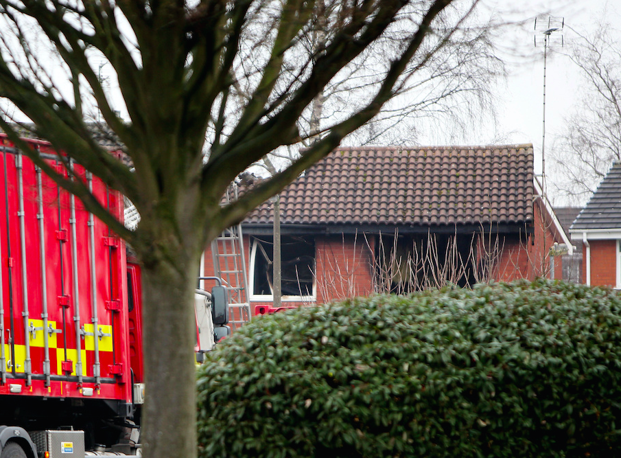 Four children have died after the fire in Stafford (Picture: SWNS)