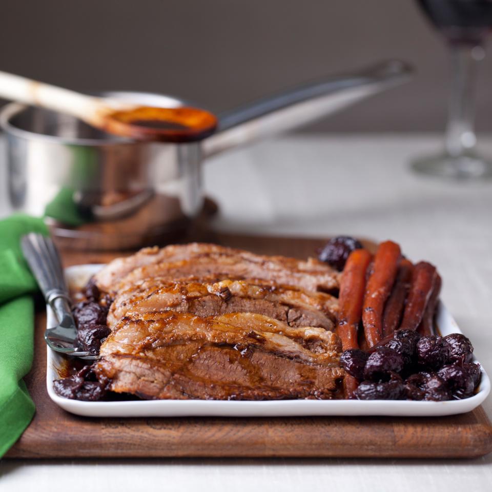 Wine-Braised Brisket with Tart Cherries