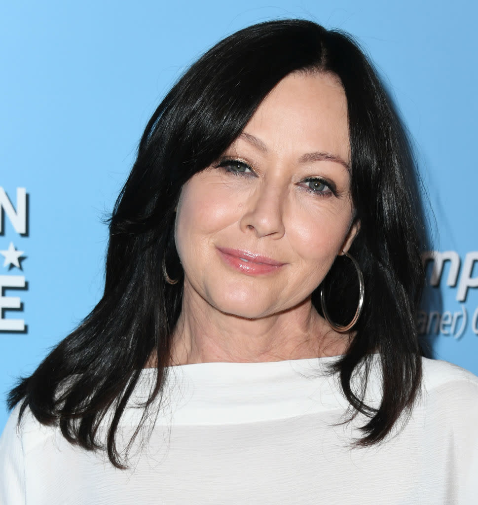  Shannen Doherty attends the 9th Annual American Humane Hero Dog Awards at The Beverly Hilton Hotel on October 05, 2019 in Beverly Hills, California. 