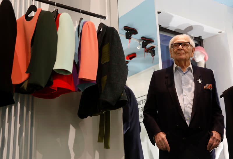 Designer Pierre Cardin attends a fashion collection presentation at his Studio Pierre Cardin in Paris