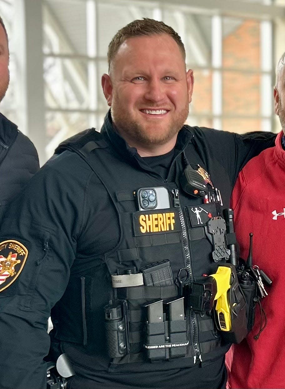 Deputy Joe Smith of the Franklin County Sheriff's Office, a first-time Guns & Hoses boxer, will face off against heavyweight champ Donovan Byas, a Columbus firefighter.