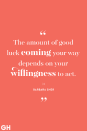 <p>The amount of good luck coming your way depends on your willingness to act.</p>