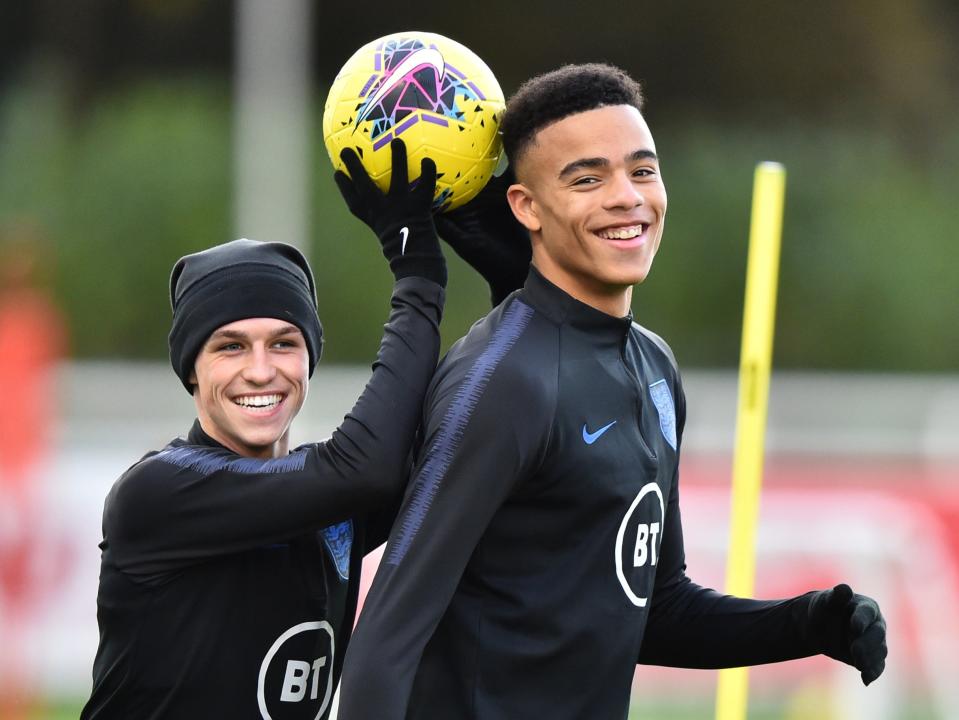 Phil Foden and Mason Greenwood (2019 Getty Images)