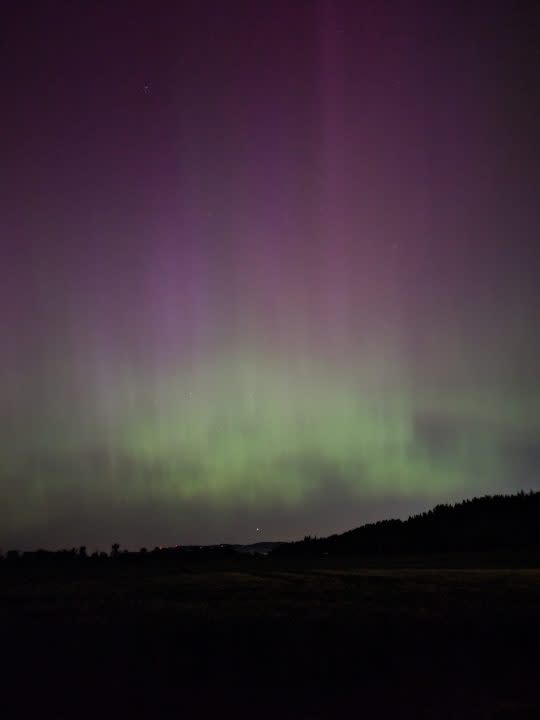 The Northern Lights from Independence, Oregon on May 11, 2024. (Courtesy: Brian Dilks)