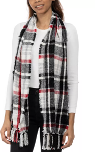 Charter Club Women's Chenille Square-Plaid Scarf