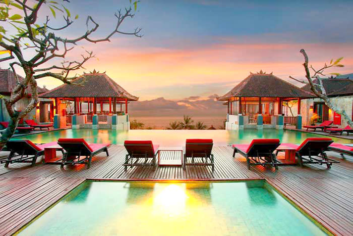 Top choice: Being the top choice among the top ten, staying a night in a hotel in Kuta costs an average of Rp 1,260,312, skyrocketing 63 percent higher than usual during the New Year's Eve festivities.