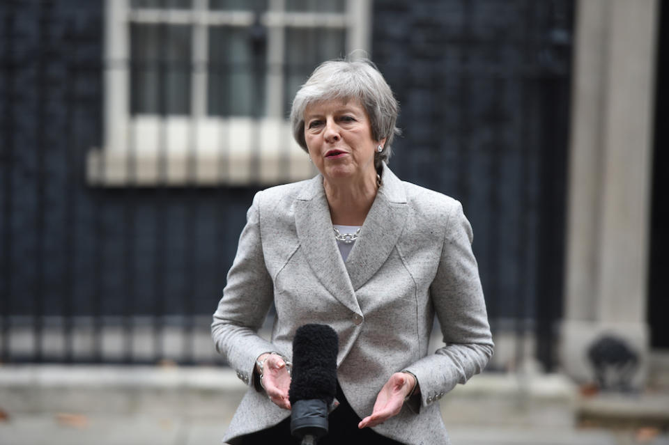 Theresa May wants to debate her Brexit plan on television with Jeremy Corbyn (Picture: PA)