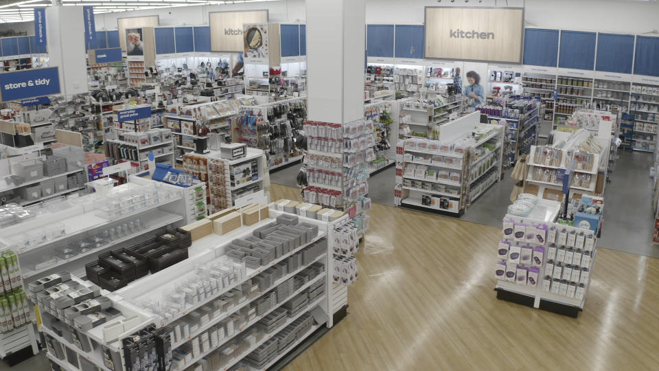 This photo provided by Bed Bath & Beyond shows store brands on display at Bed Bath & Beyond in Watchung, N.J. The New Jersey-based retailer plans to unveil at least eight new store brands this fiscal year, with six of them being unveiled in the first six months of the year. The company will also launch thousands of new products available only at the retailer as it seeks to take a bigger share of the $180 billion home market. (Bed Bath & Beyond via AP)